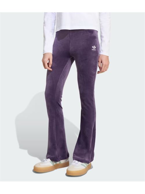 velour pants ADIDAS ORIGINAL | JX2842AURPLU/WHITE